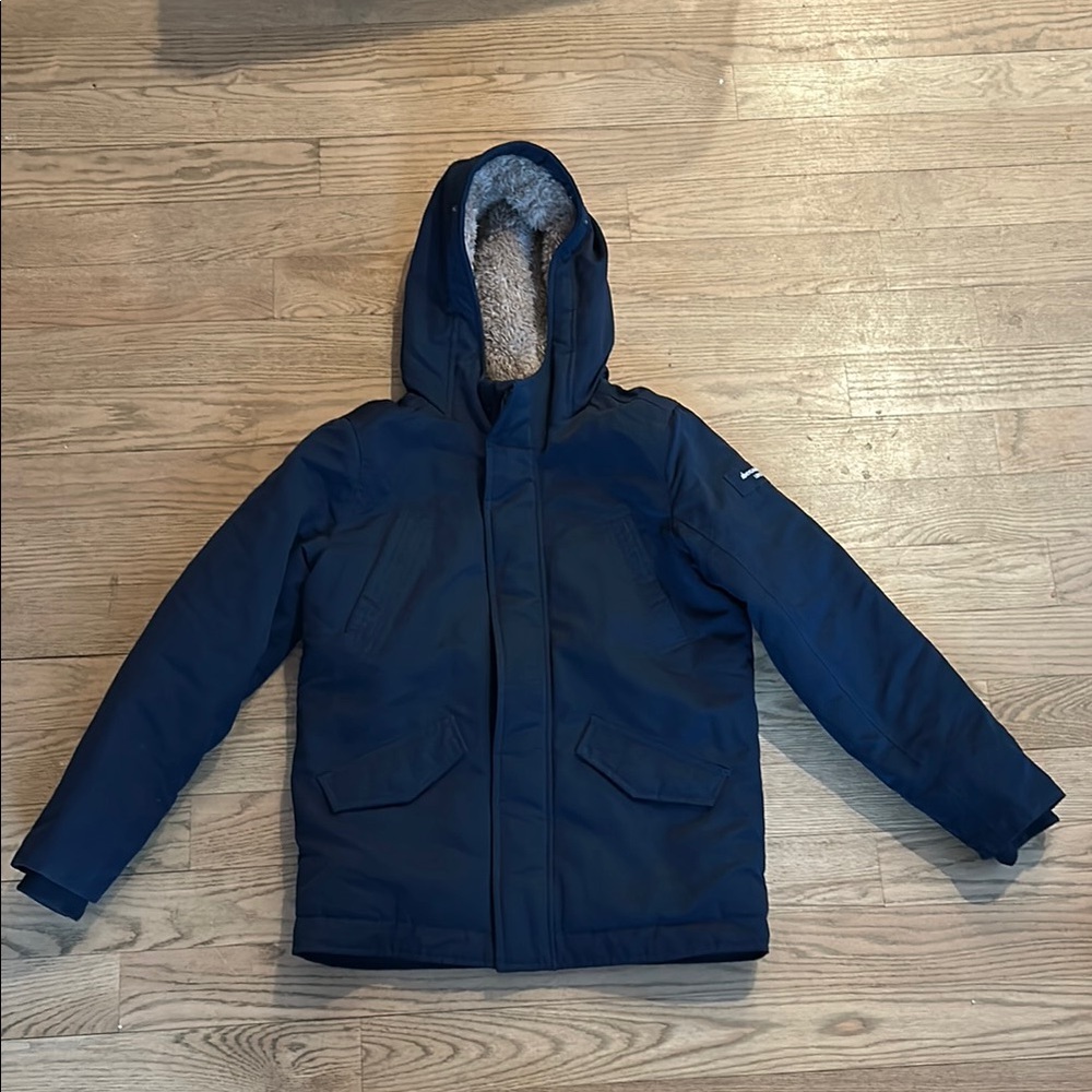 Abercrombie & Fitch Blue Puffer Jacket with Hood